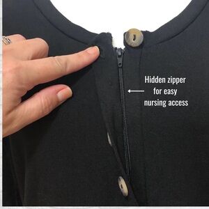 EUC Lou Lou Maternity & Nursing-Friendly Dress, Black, Size Medium